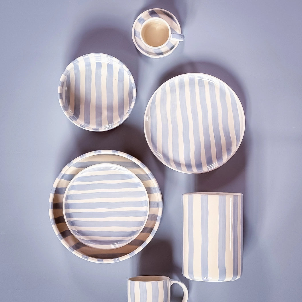 Skål Shcale Stripes Morning Azzurro