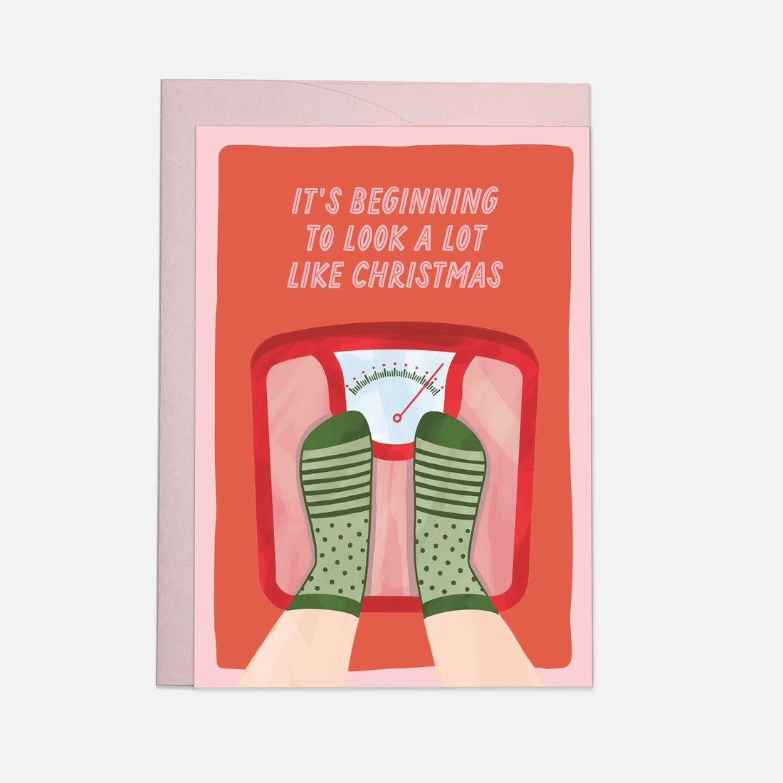 Scale Christmas Greeting Card