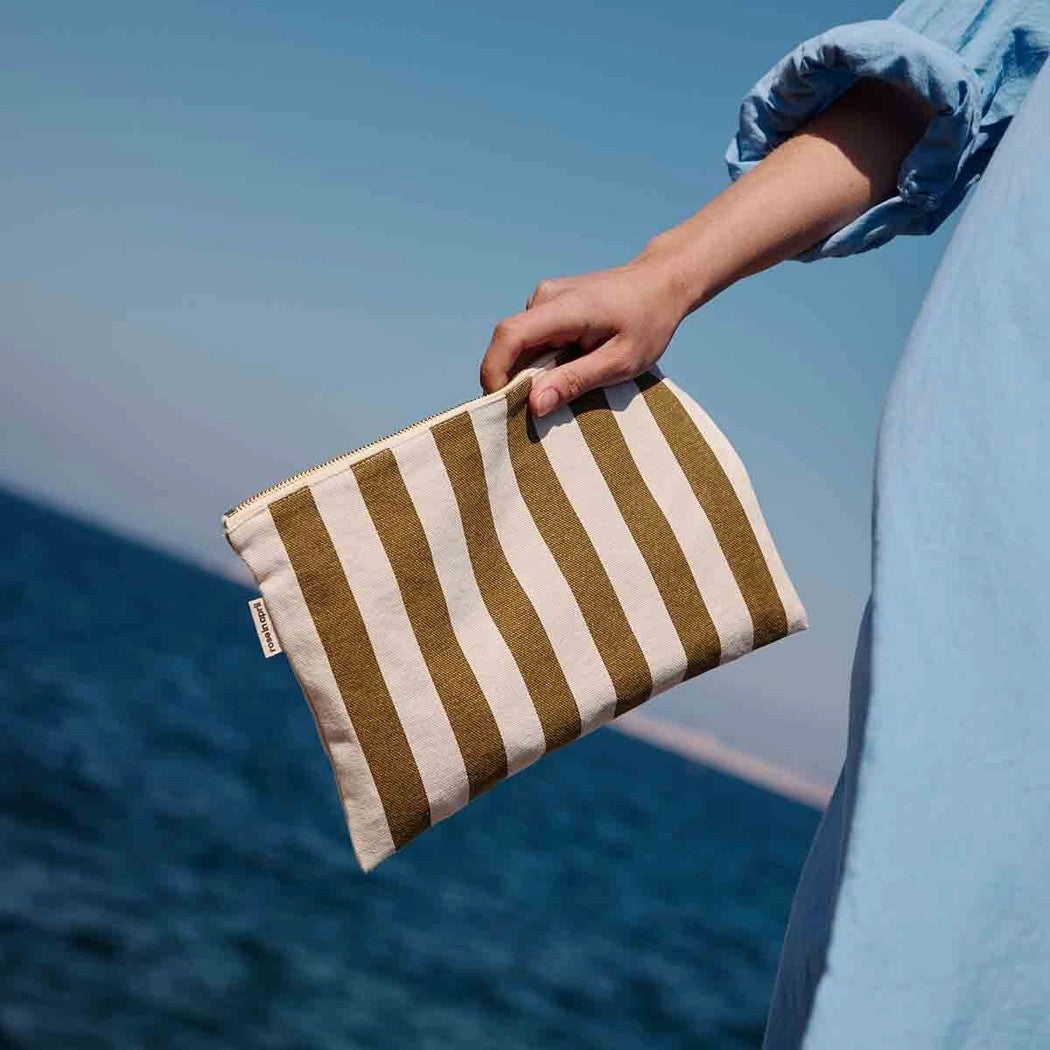 Pouch Olive / Greige