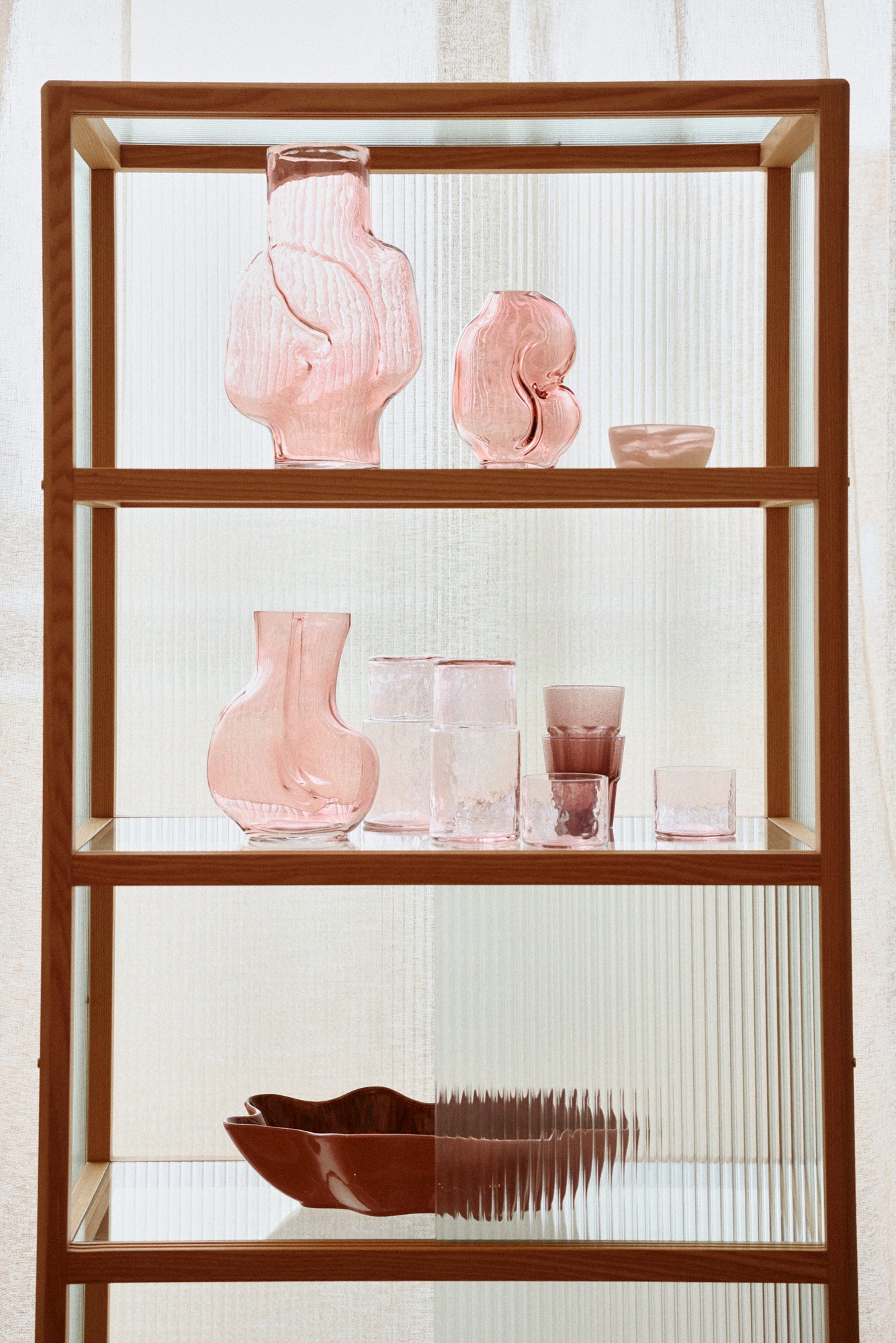 Gleam Glass Vase Rose