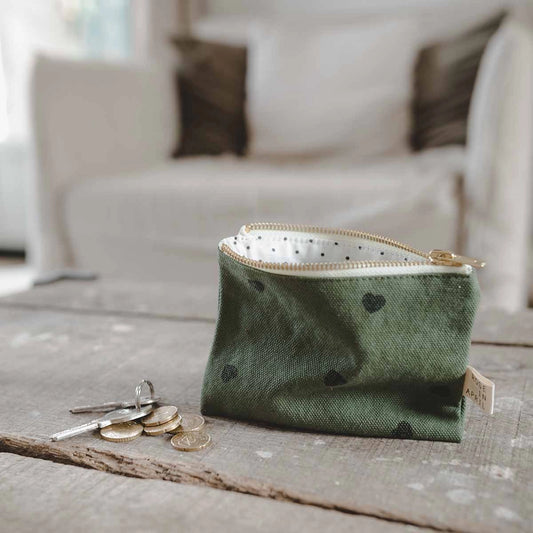 Marie Purse Heart Khaki