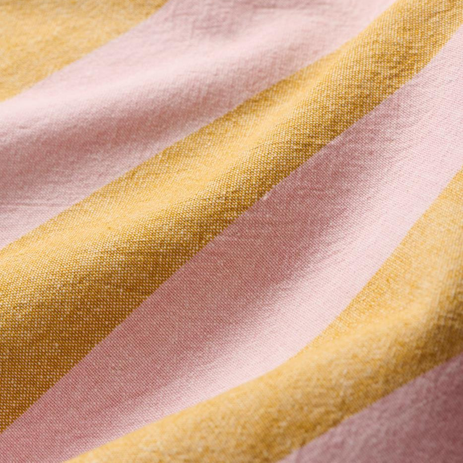 Kjøkkenhåndkle Oker / rosa brede striper