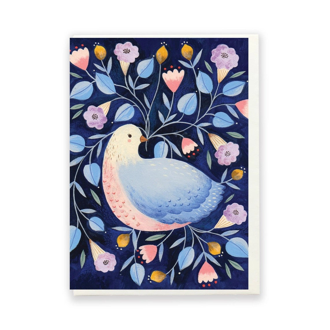 Bird with Flowers Card