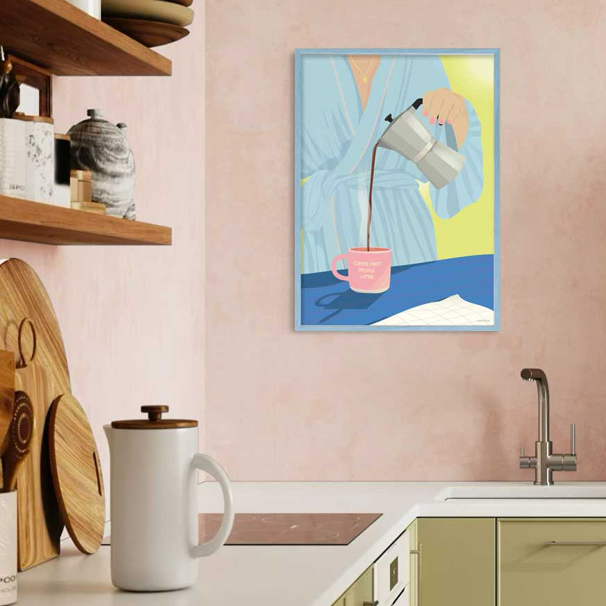 Poster Coffee first 50x70