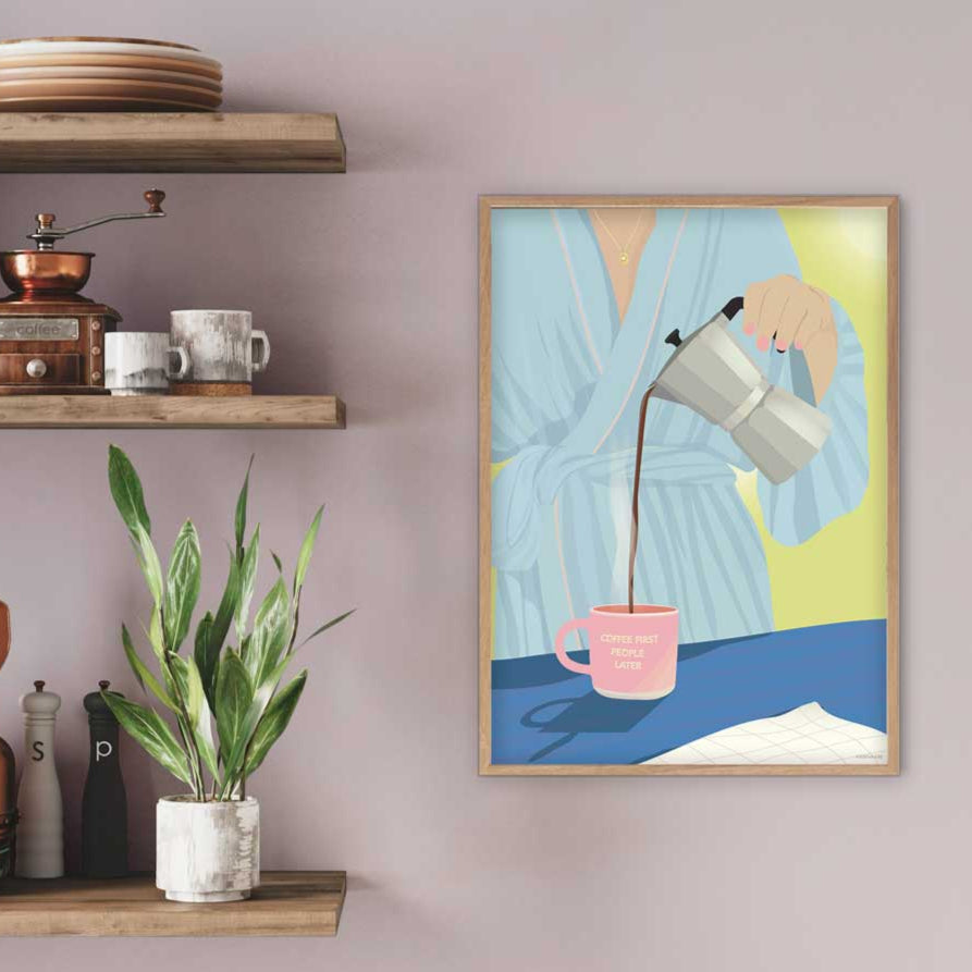 Poster Coffee first 50x70