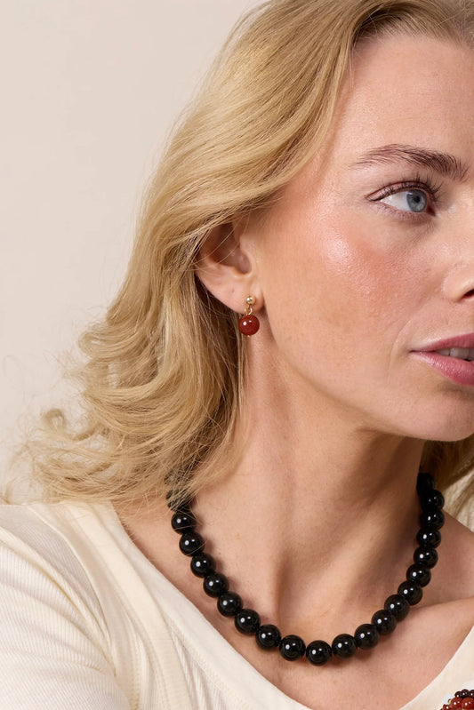 Nora Red Jade Earrings