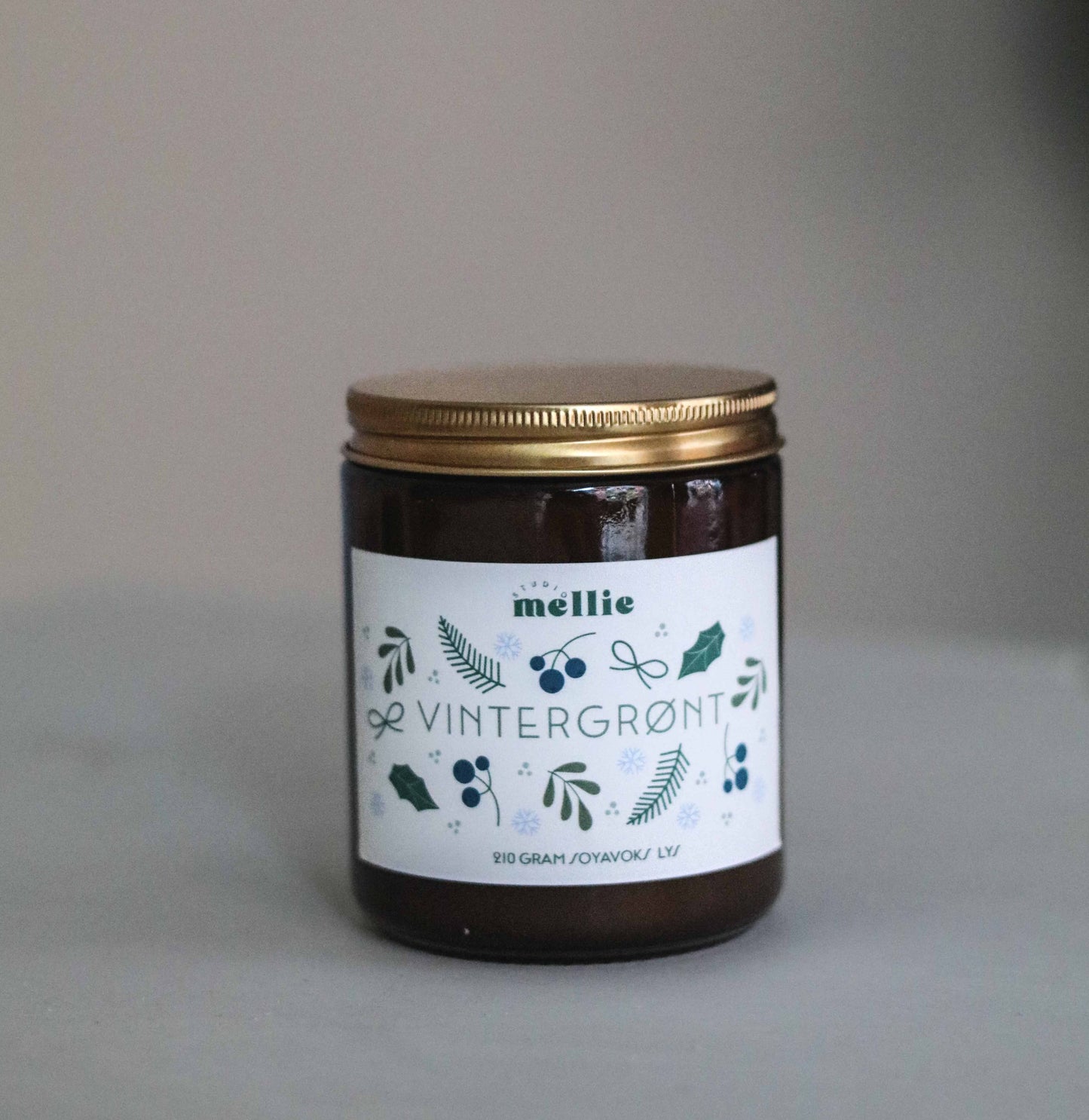 Vintergrønt duftlys stort