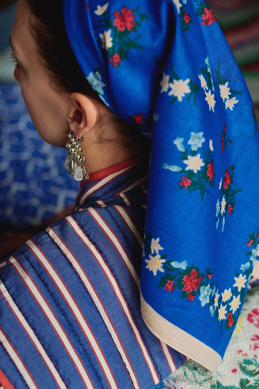 Edelweiss Scarf Japan Blue