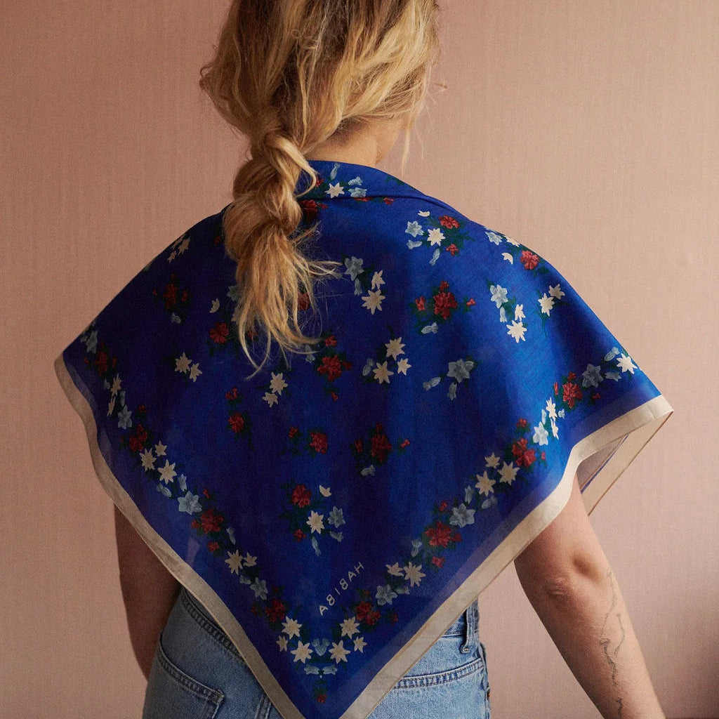 Edelweiss Scarf Japan Blue