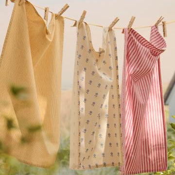 Kjøkkenhåndkle Gule striper