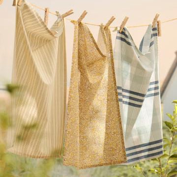 Kjøkkenhåndkle Gult med blomster