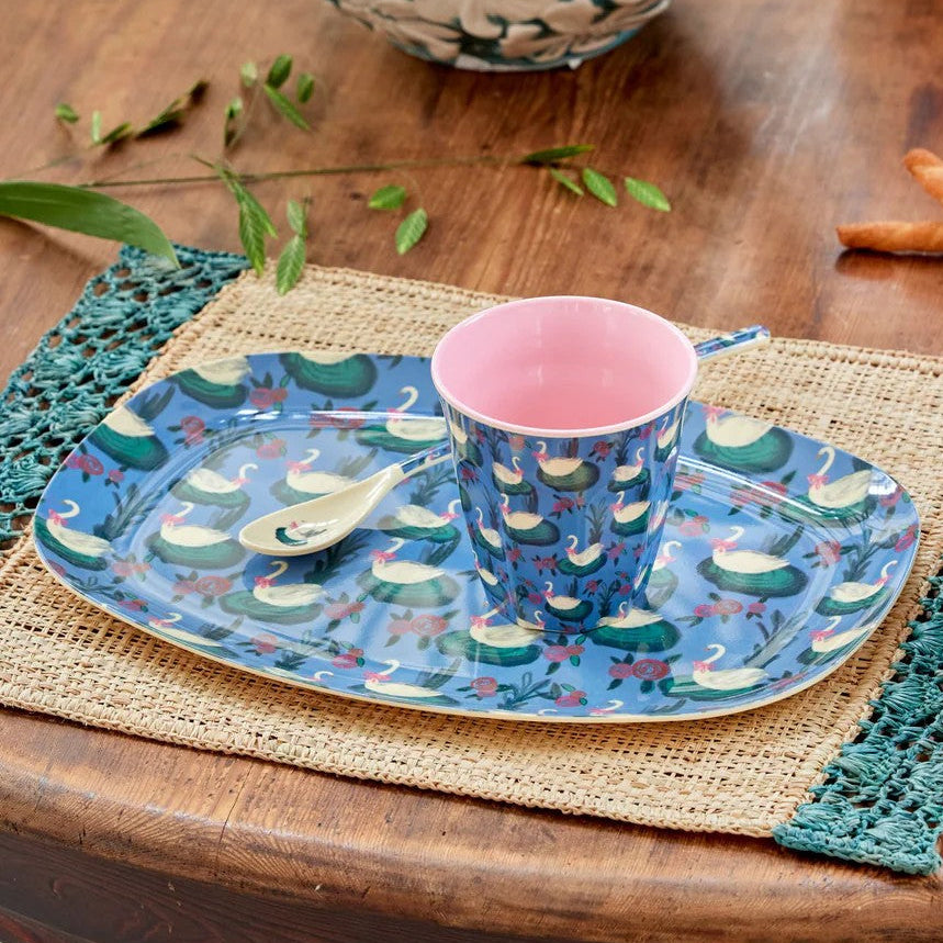 Melamine Plate Swan Lake
