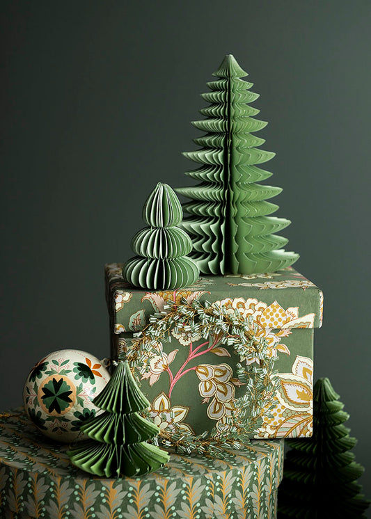 Honeycomb Christmas Trees Forest 4 pk