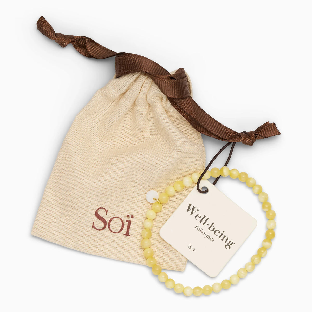 Petite Yellow Jade Stretch Bracelet
