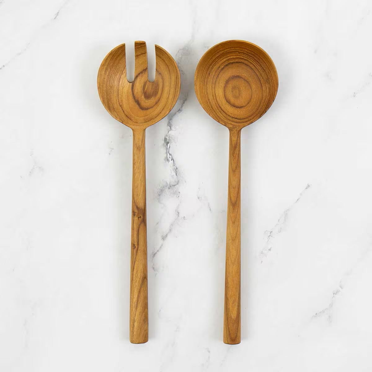 Teak Round Mini Salatbestikk