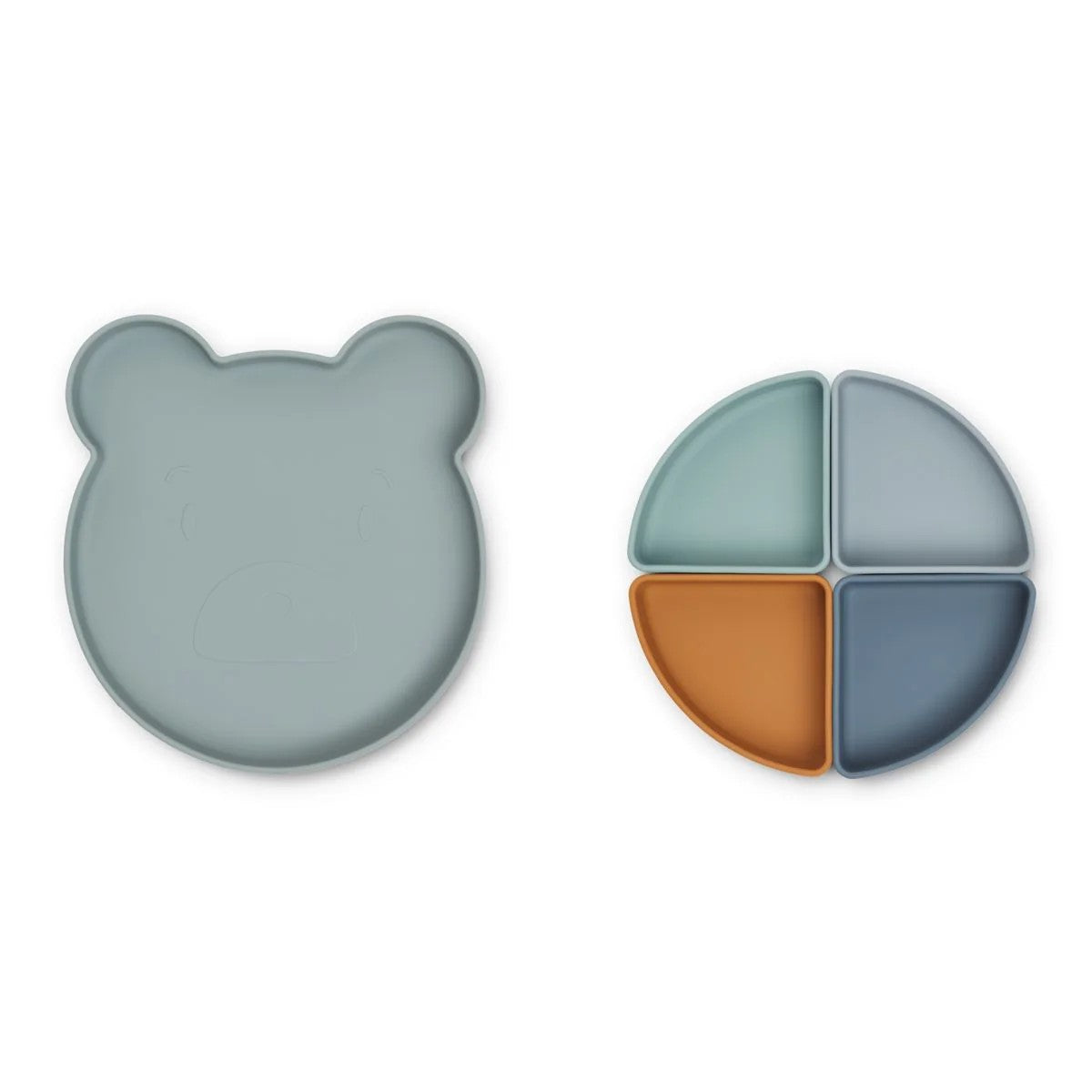 Arne Divider Plate Bear Blue Fog
