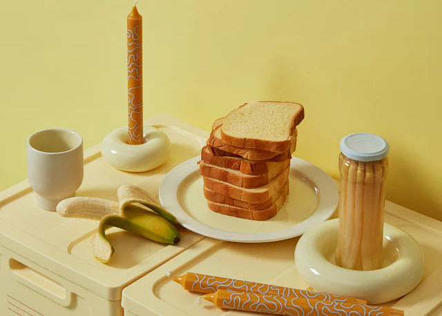 Bob Candle Holder S Yellow