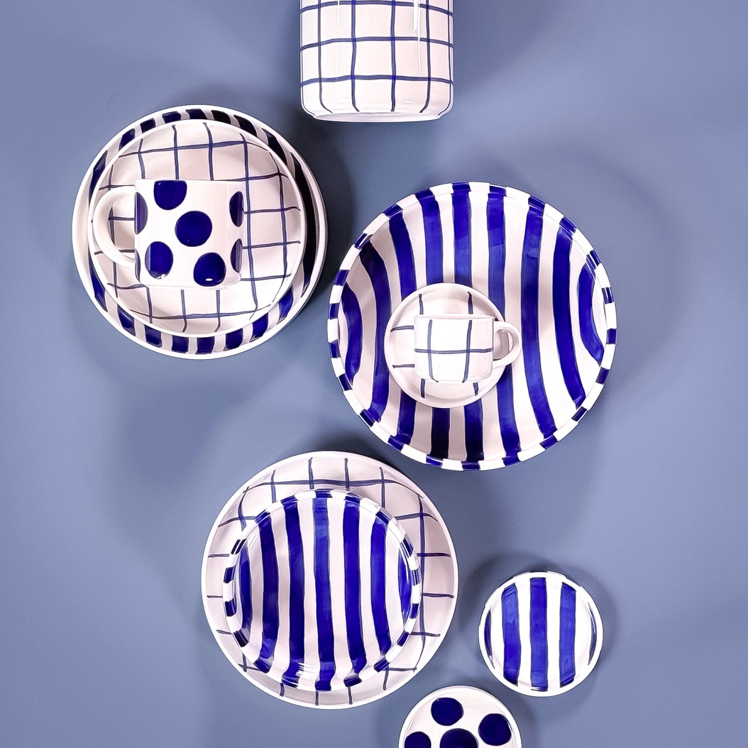 Skål Shcale Stripes Sea Blue