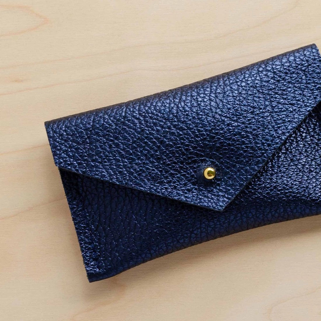 Card Holder Metallic Navy