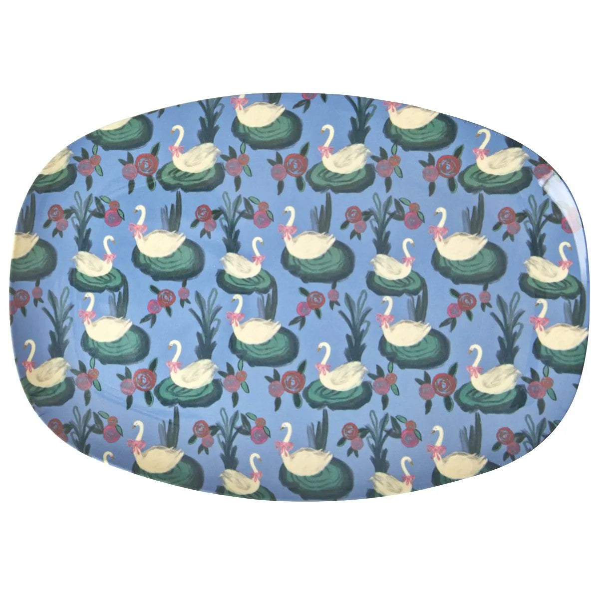 Melamine Plate Swan Lake