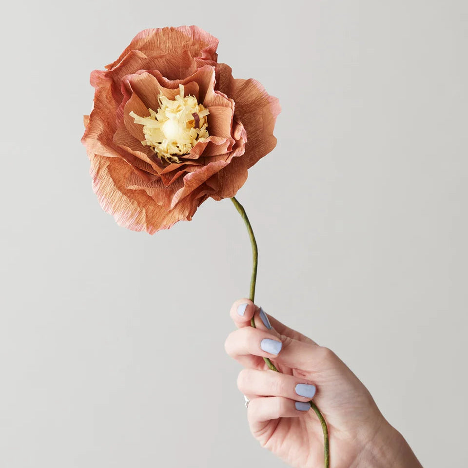 Paper Flower Poppy Ochre