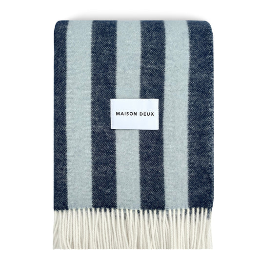 Candy Wrap Blanket Navy Ice Blue