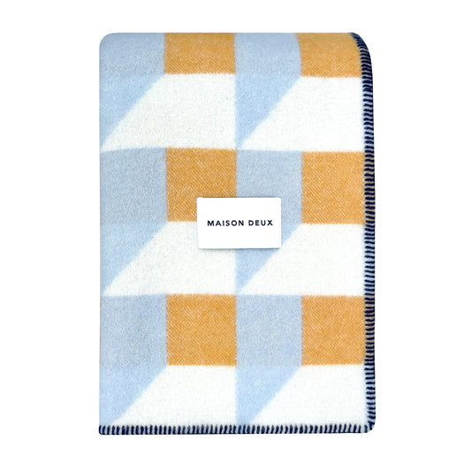 Cubics Blanket Blue Honey