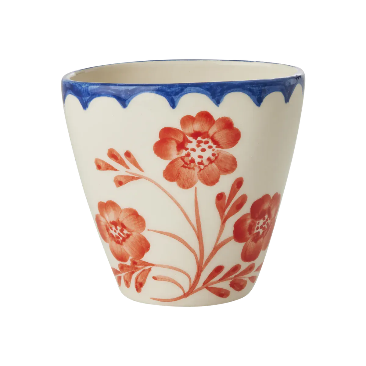 Oval Cup Vintage Flower