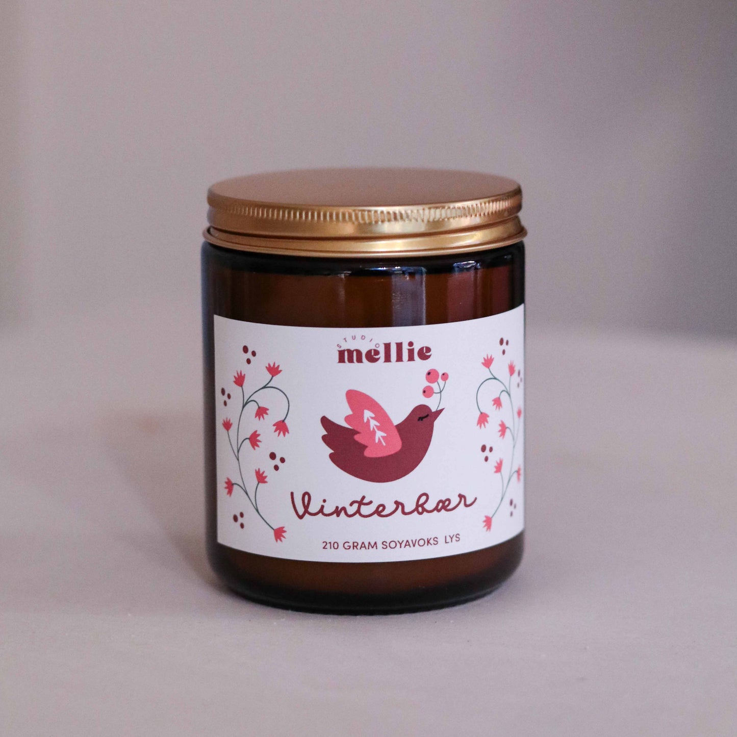 Vinterbær duftlys stort