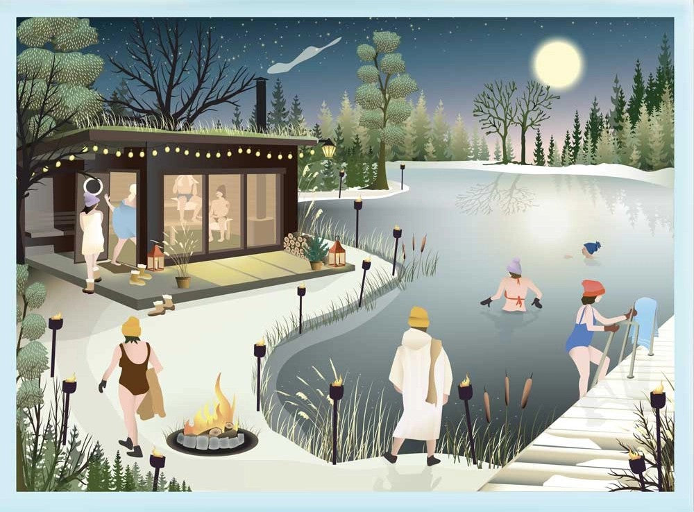 Puslespill Sauna By The Lake 1000 brikker