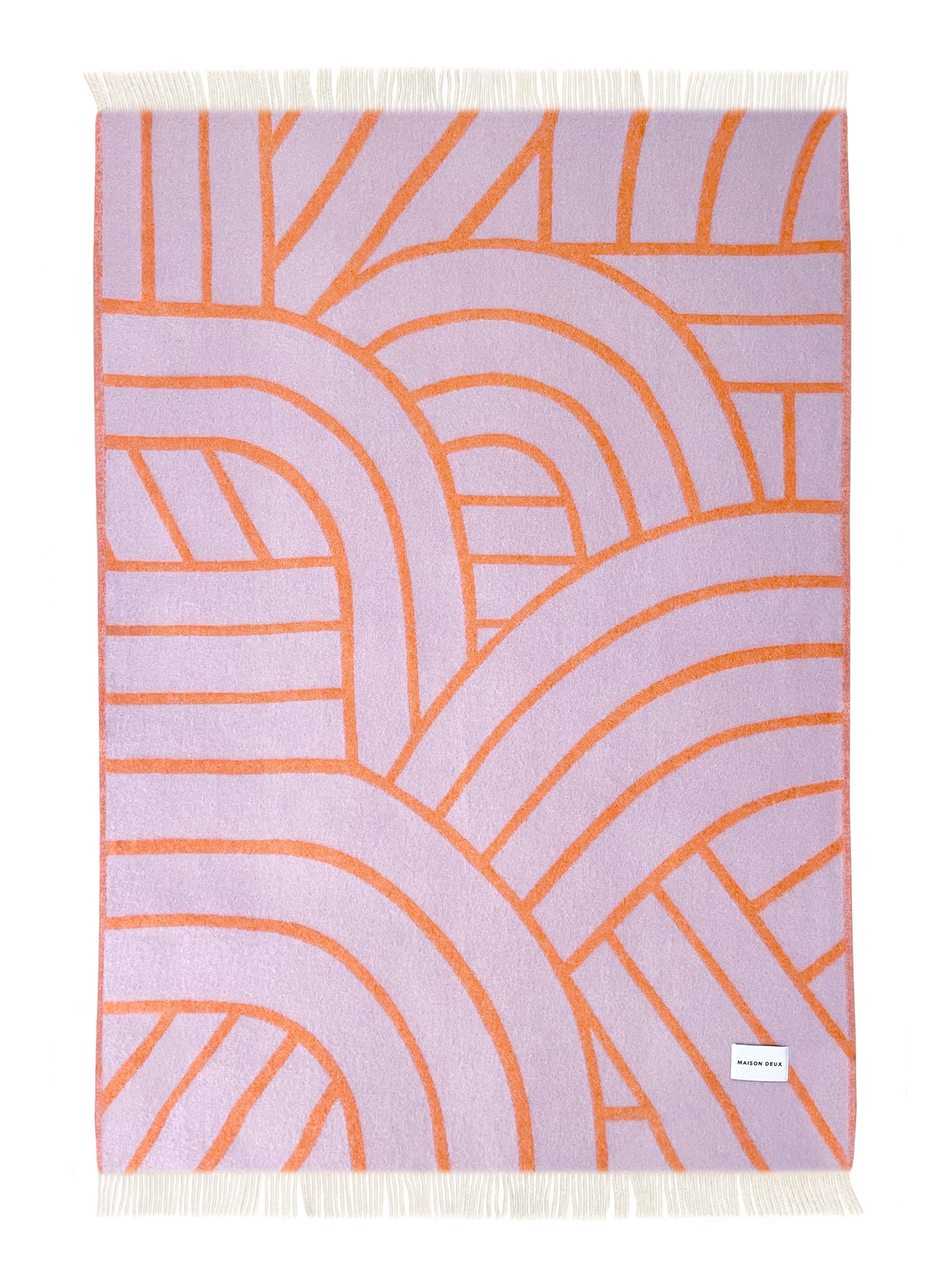 Lines Blanket Lilac Orange