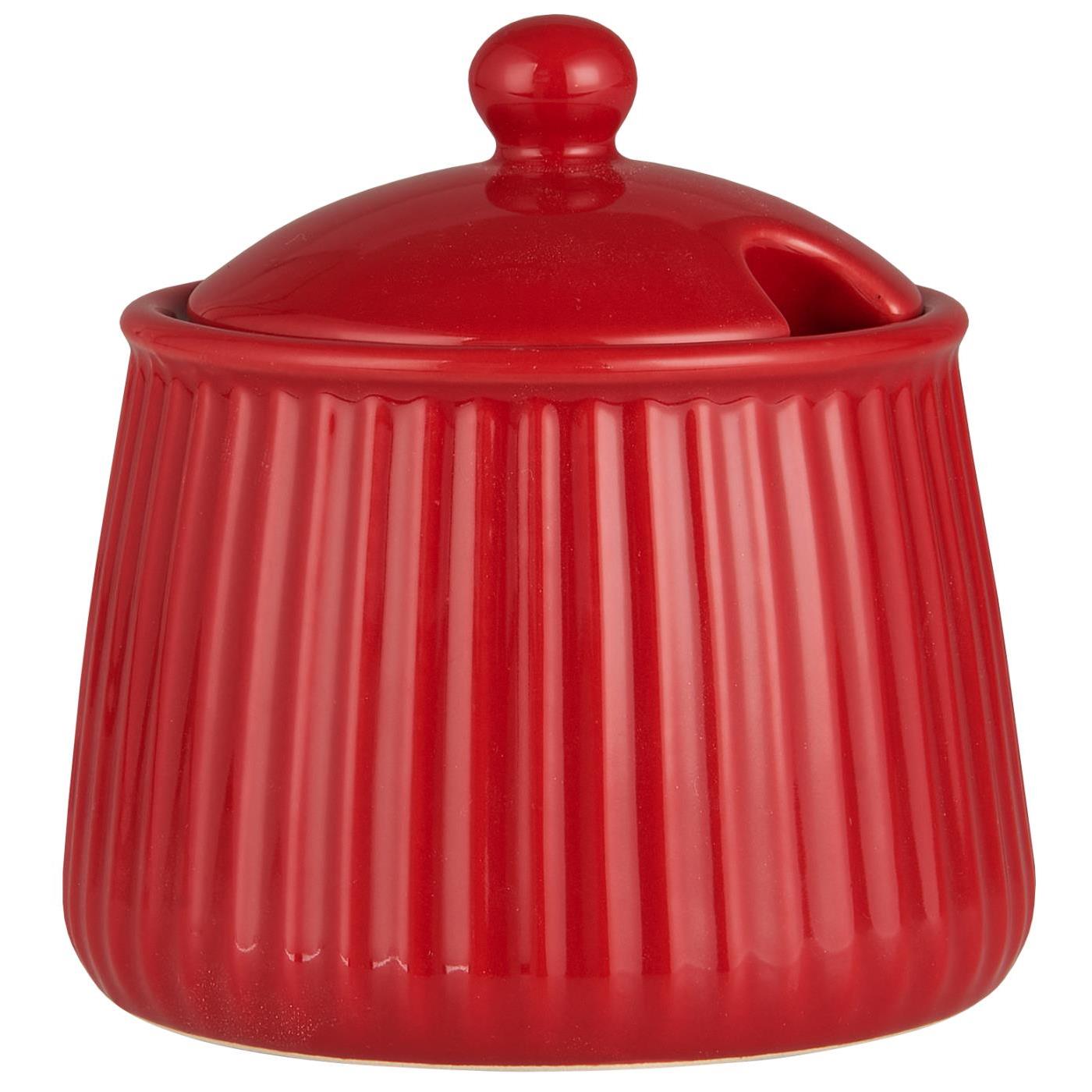 Skål med lokk Rød