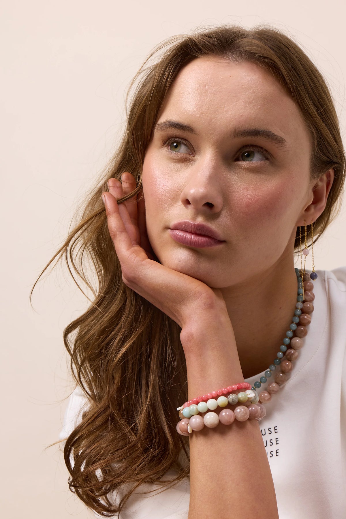 Chunky Sunstone Stretch Bracelet