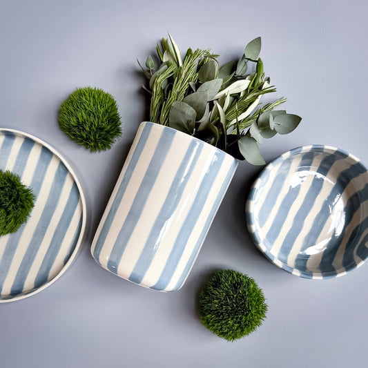Vase Stripes Azzurro