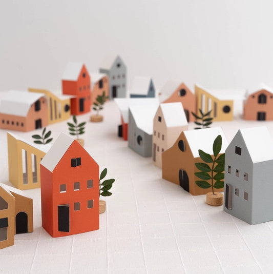 Papirhus med julestemning