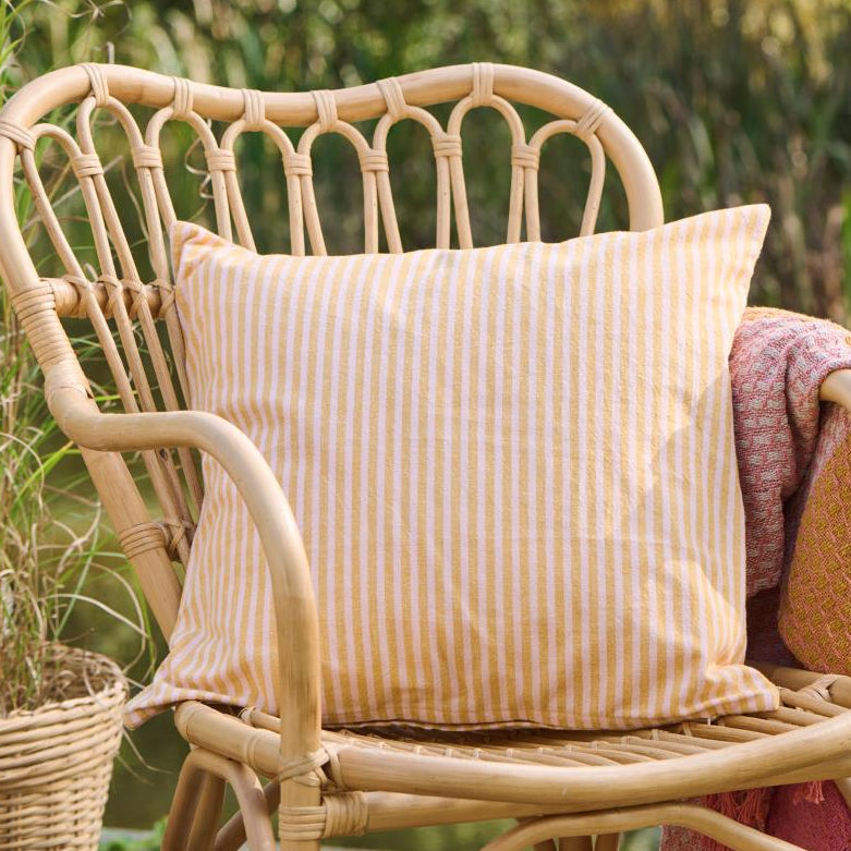 Putetrekk Rosa og oker striper