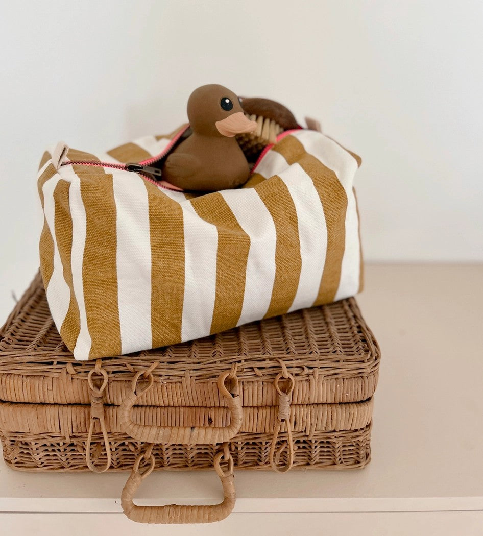 Toalettmappe Stripes Caramel