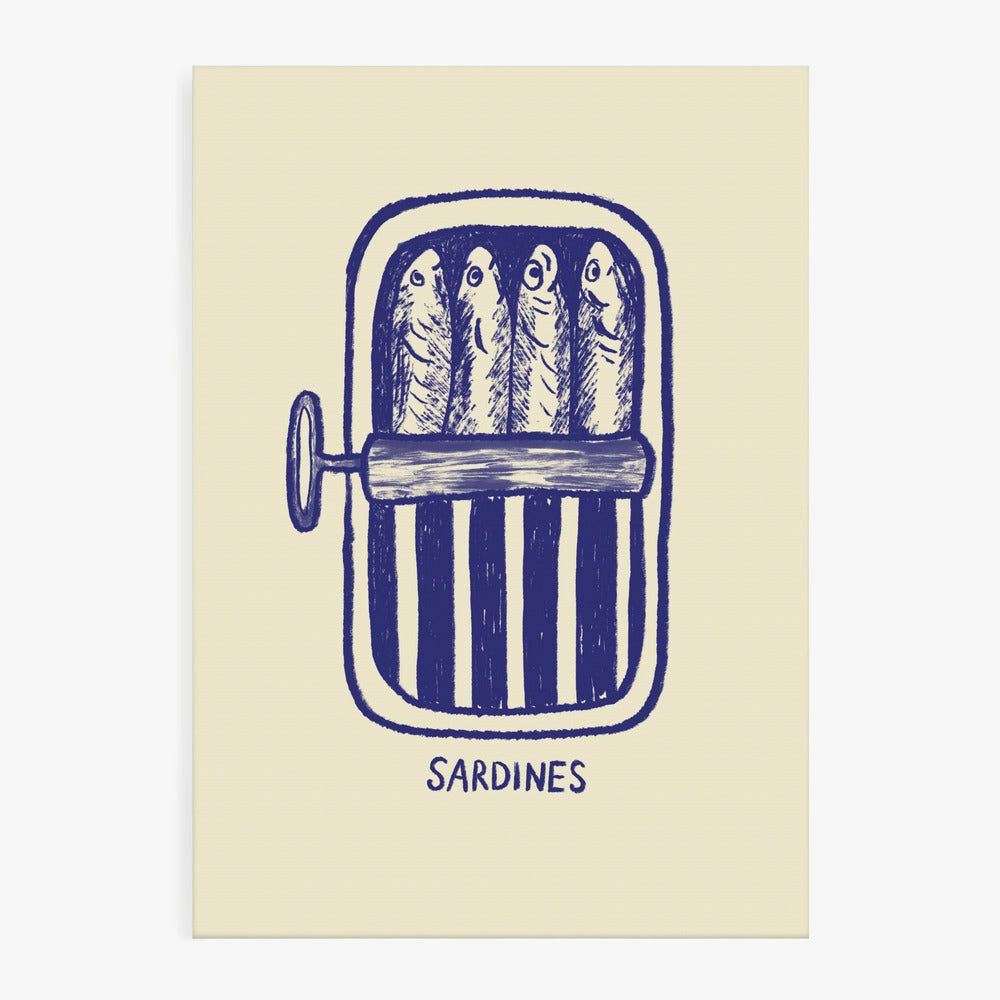 Blue Sardines Can 30x40