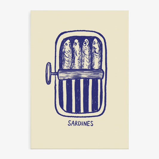 Blue Sardines Can 30x40