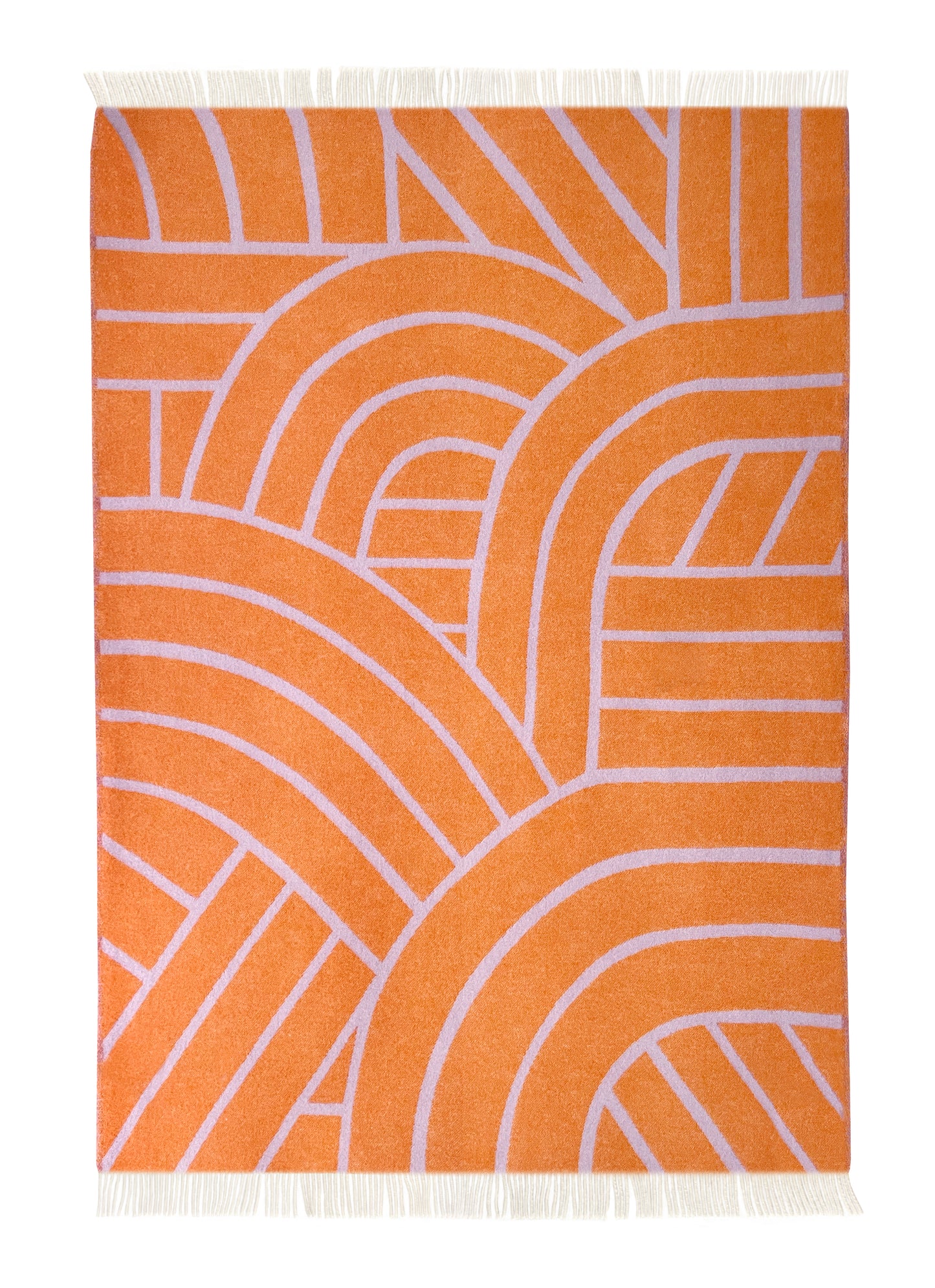 Lines Blanket Lilac Orange