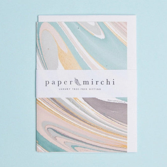 Waves Rose Quartz Greeting Card