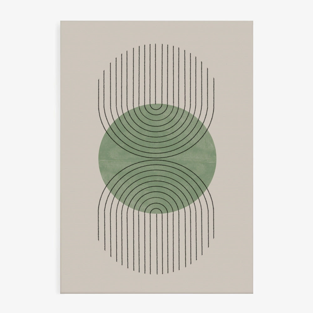 Sage Circle Arcs Bauhaus 50x70
