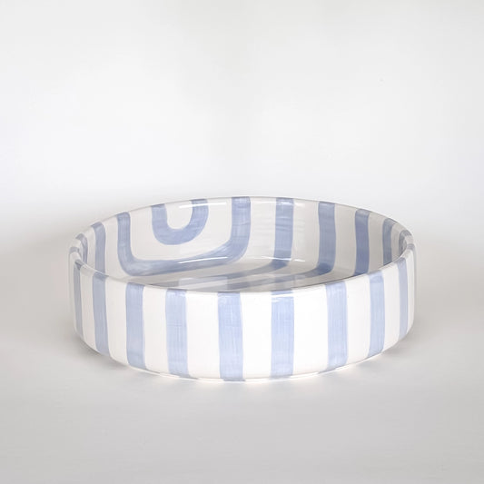 Bowl Large Stripes Azzurro