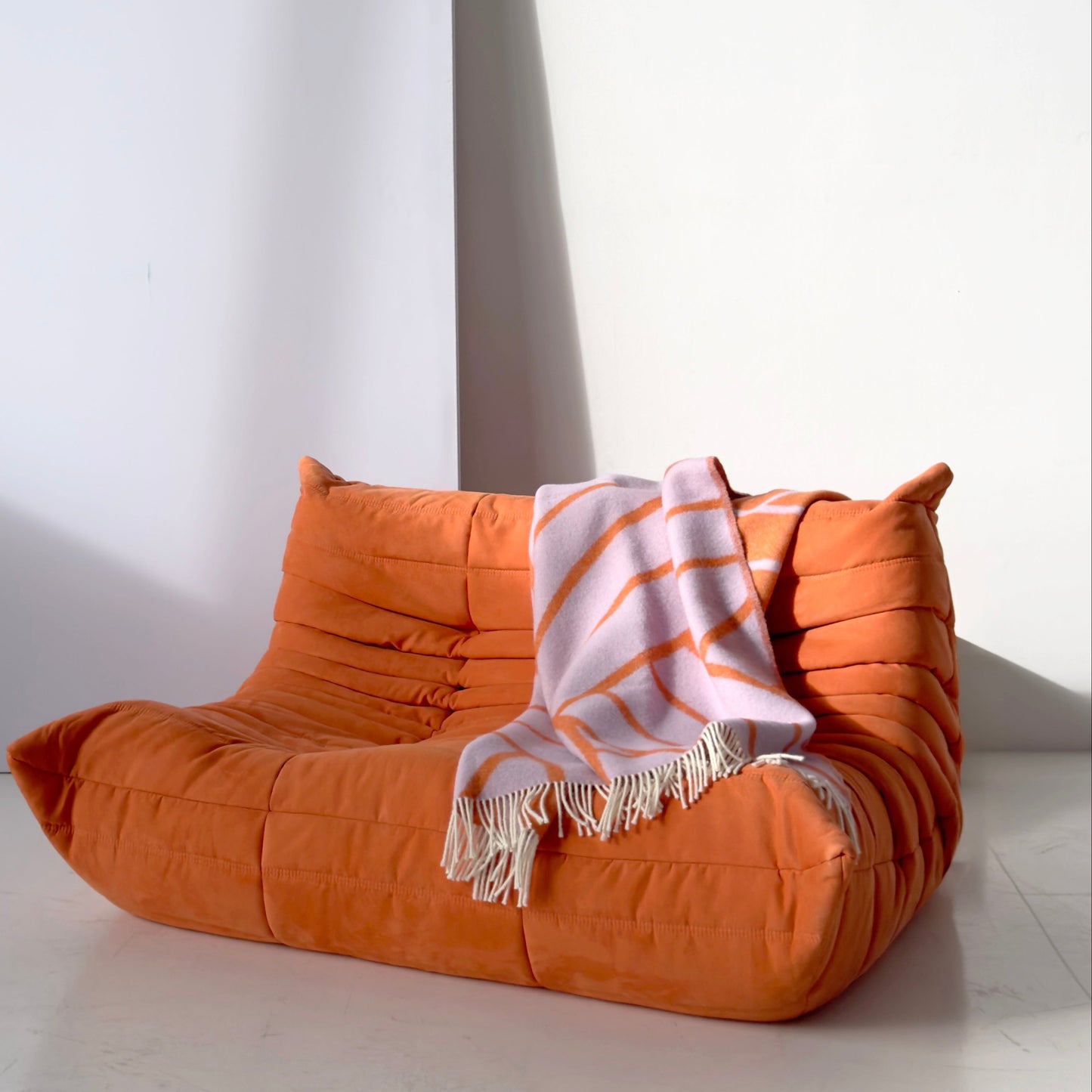 Lines Blanket Lilac Orange