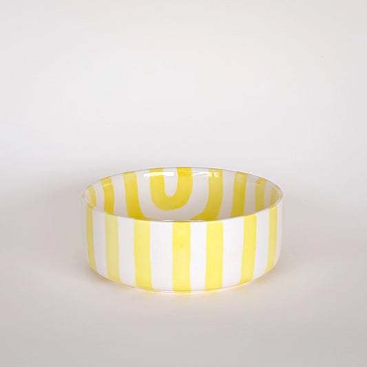 Skål Shcale Stripes Yellow
