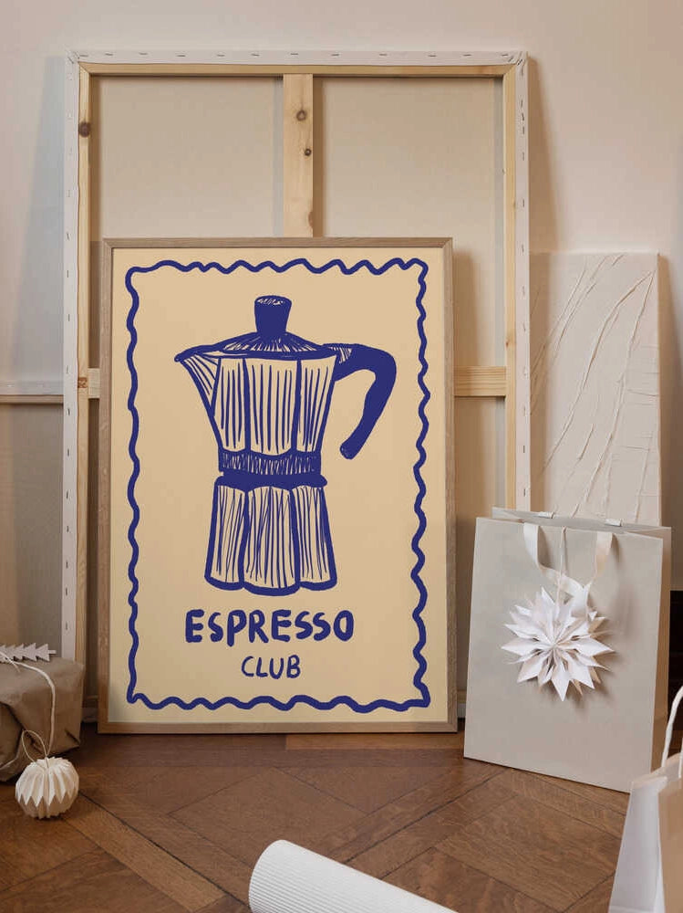 Espresso Blau Up 30x40