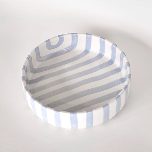 Bowl Large Stripes Azzurro