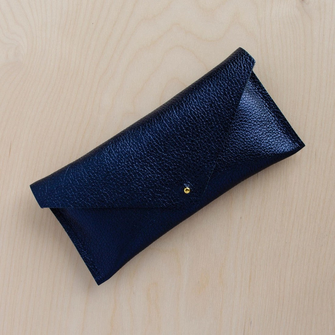 Clutch Purse Metallic Navy