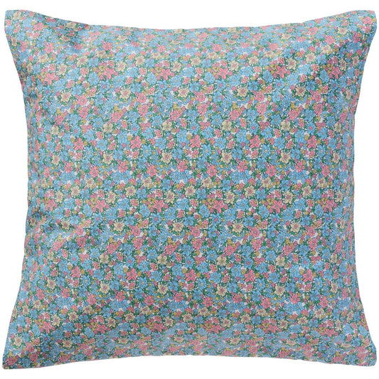 Putetrekk Blå, rosa og gule blomster