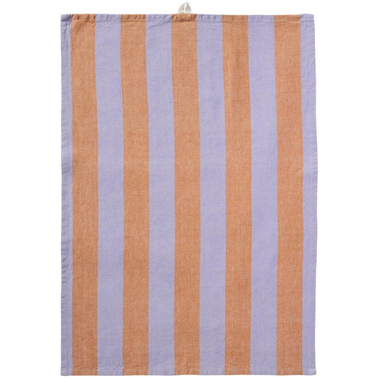 Kjøkkenhåndkle Lilla / brune brede striper